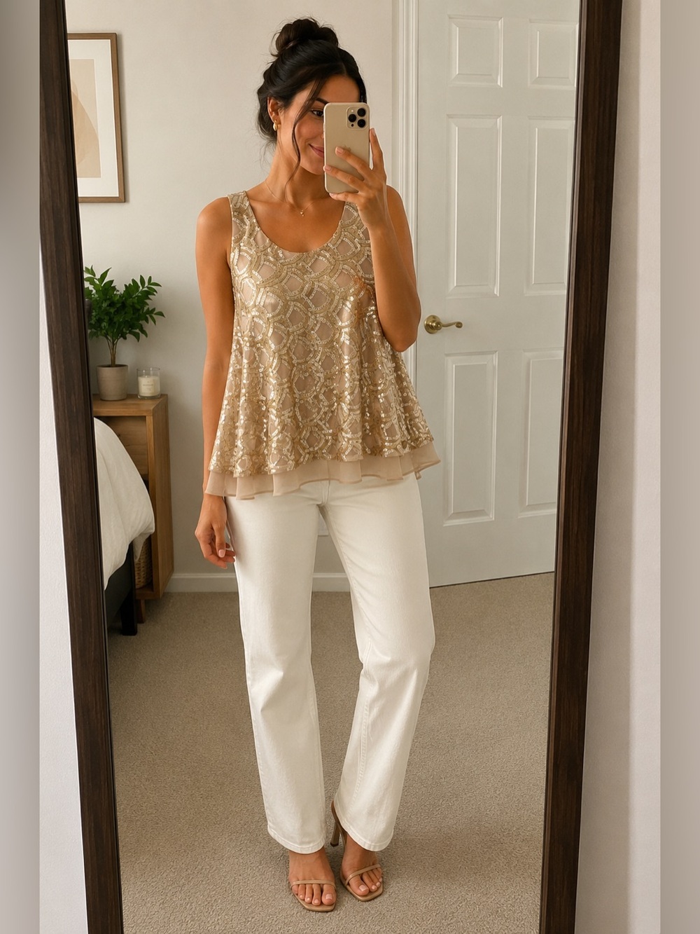 Anthropologie Sunday In Brooklyn Sequin Swing Tank